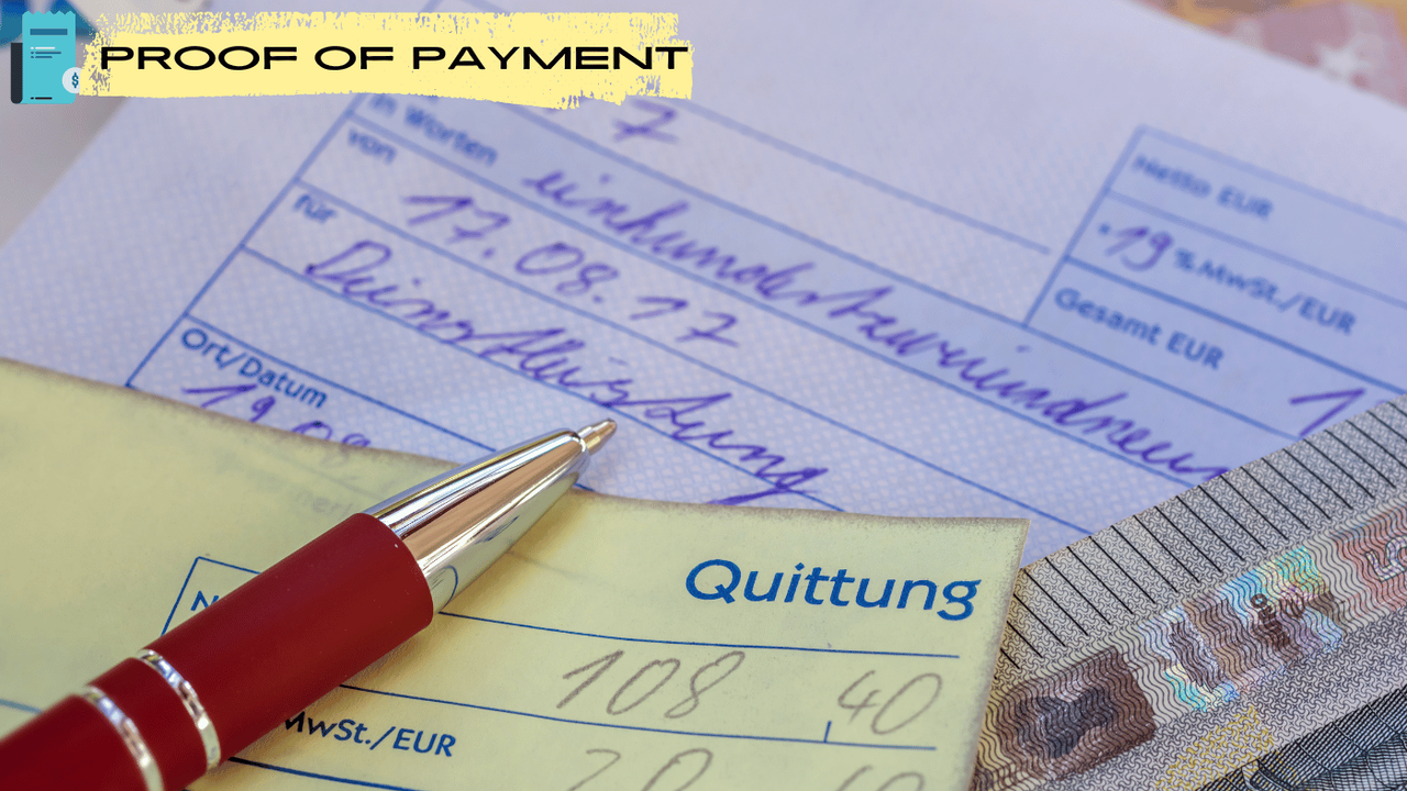 Providing Proof of Payment